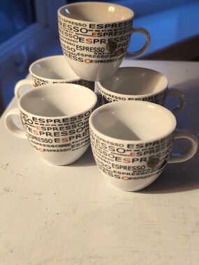 5 Espresso Pattern Ceramic Espresso Cup